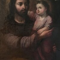 Pot donar a l'infant, en propietat, el títol messiànic, quelcom que ni ell mateix, ni tan sols com a descendent de David, no posseeix. (Sant Josep, oli. Monestir de Poblet).